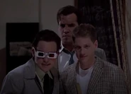 Skinhead, Match et 3-D pendant le bal en 1955, dans Retour vers le futur II.