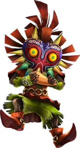 Skull Kid dans Hyrule Warriors avec son ocarina