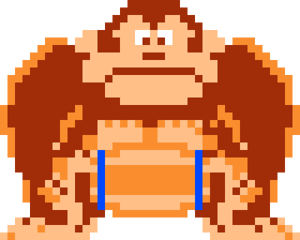 Donkey Kong tenant un tonneau