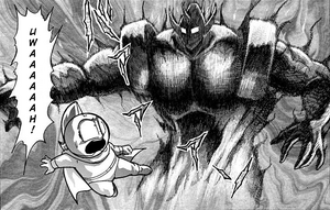 Akuma Shogun appearing in Meat's nightmares.