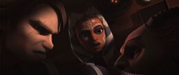 Anakin demands that D'Nar reveal the kidnapped colonists whereabouts.