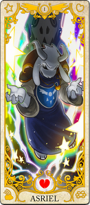 Asriel's tarot card (God of Hyperdeath).