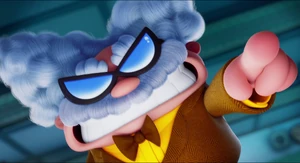 Poopypants pointing his finger in immediately.