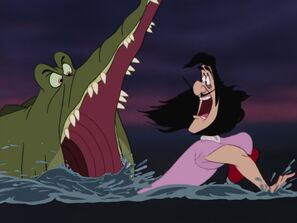 Crocodile chases Captain Hook