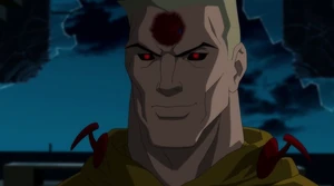 ZoomUnmasked.png (303 KB) Thawne unmasked shows the hole in his head in Suicide Squad: Hell to Pay that he is still alive.