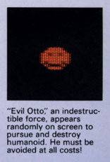 The description for Evil Otto in an ad for the arcade.