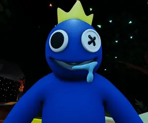 A close-up shot of Blue.