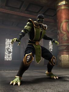 Reptile in Mortal Kombat: Shaolin Monks.