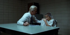 Brenner instructing Eleven to find a patient and repeat what he says during a doctor's session.