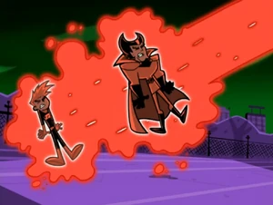 Pariah Dark attacks Danny and Vlad forcing them to change back into their human form.