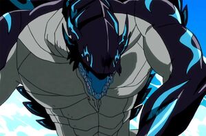 A closeup of Acnologia's Dragon head.