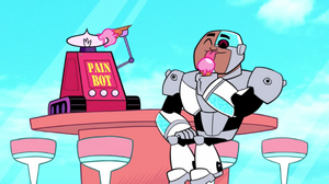 Cyborg and Pain Bot are BFFs
