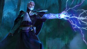 Valkorion projecting Force lightning.
