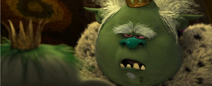 King Gristle Sr. sadly telling his son that there's no other way to be happy since the Trolls have escaped.