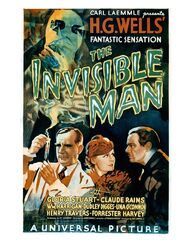 The poster for the 1933 movie version of The Invisible Man.
