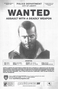 Niko Bellic wanted poster.webp (1.41 MB) Promotional Niko Bellic wanted poster.