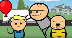 The Pedophile about to abduct a boy in The Cyanide and Happiness Show