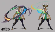 Concept art for Qiyana.