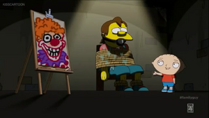 Stewie tortures Nelson