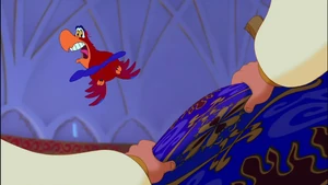 "Watch it, ya dumb rug!"