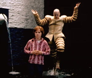 Carl's inner child and the Stargher King fighting.