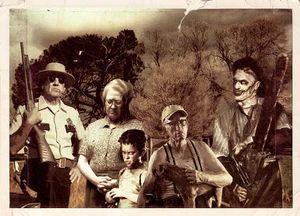 Leatherface family.jpg (37 KB) Charlie (far left) with his family.