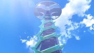 Rose Tower Twilight Wings.png (638 KB) Rose Tower, the Macro Cosmos headquarters, as it appeared in Pokémon: Twilight Wings.