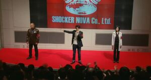 Nova Shocker leaders giving their recruits a welcoming address