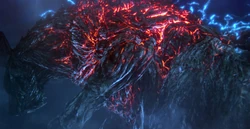 Godzilla Earth glowing red