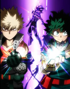 Nine on the DVD cover of My Hero Academia: Heroes Rising.