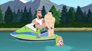 Taking Stan on a jetski.