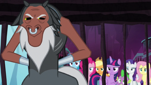 Lord Tirek taunting the Mane Six S8E25