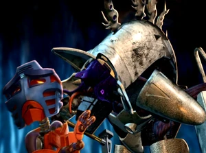 Kurahk intimidating Takua.