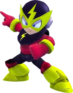 Elec Man's artwork from Mega Man: Powered Up".