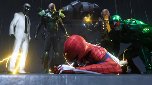 The Sinister Six defeat Spider-Man.