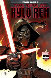 Kylo Ren on the cover B of Star Wars: The Rise of Kylo Ren Issue 4.