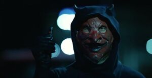 Scotty dressed as the devil.