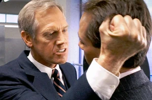 Dick losing his temper with Bob after hearing his insults on him.