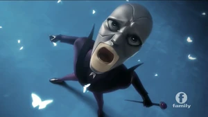 Hawk Moth screaming as Christmaster is defeated.