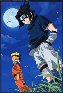 Naruto and Sasuke moon