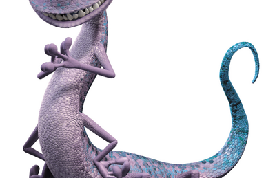 In Monsters University (2013), Randall is first shown as a nice and  respectful man, but then joins a fraternity and becomes a cold, horrible  person and a villain. This is the most