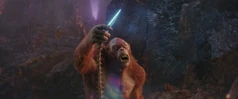 Skar King controlling Shimo with her crystal.
