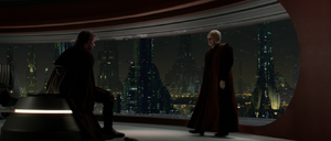 Sidious congratulated him, telling Skywalker that he was fulfilling his destiny.