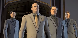 Falcone arrives at the mayoral campaign fundraiser at Wayne Manor.