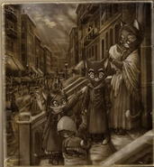 A picture of a younger Mordecai with his family from the comic.