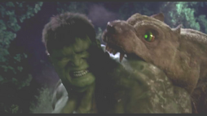Hulk breaks Sammy's jaws.
