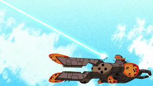 Vilgax being blasted by Ben into his ship.