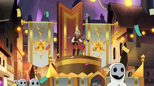 Coven Scouts surrounding Raine's float.