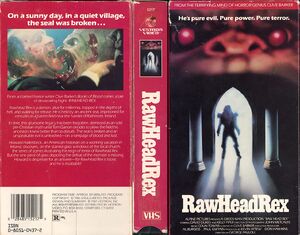 The original VHS cover of Rawhead Rex.