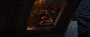 Long John Silver sleeping